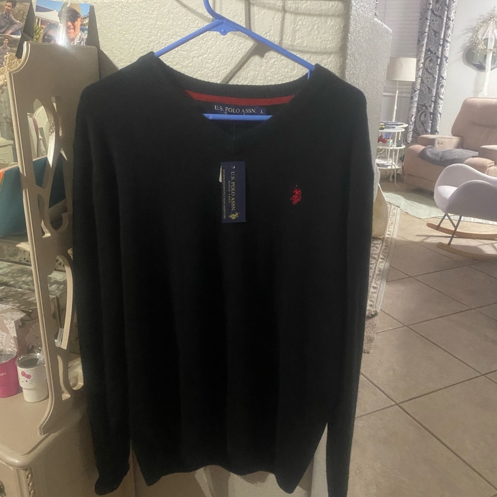 U.S. Polo Assn. Black Crewneck Sweater